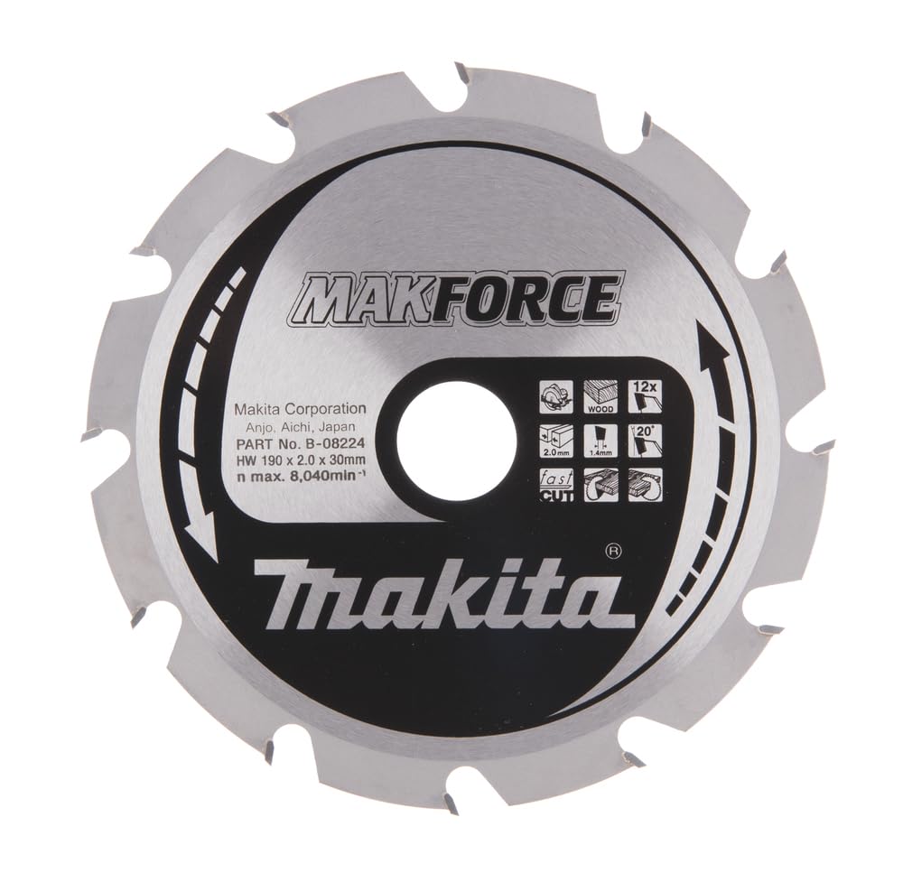 Makita HM-Sägeblatt 190 Mm – 12 Zähne Für Präzise Schnitte In Holz