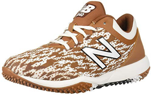 New Balance Men's 4040 V5 Turf Baseball Shoe, Vintage Orange/White, 9.5 M US