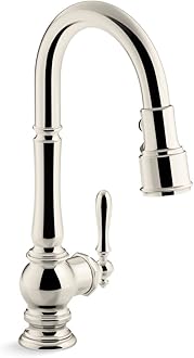 99261-SN Artifacts Kitchen Sink Faucet, 16.00 x 4.31 x 8.50 inches, Polished Nickel