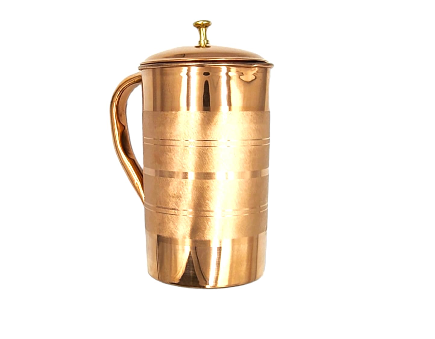 Pure Copper Jug Pitcher for Drinking Water | Copper Jug for Storage Water & Serving Ware | Ideal Drinkware With Ayurveda and Yoga Good Health Benefits (Capacity:1500 ML)