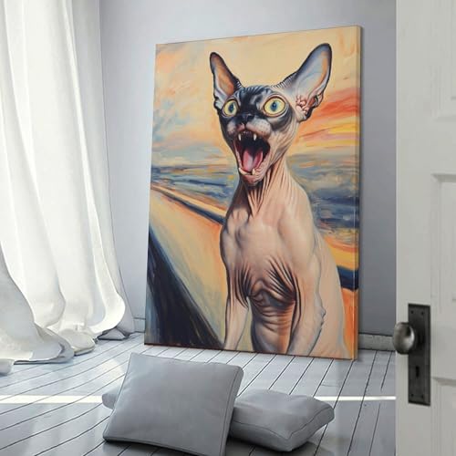 Décoration murale chat Sphynx pour sublimer vos murs nus