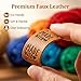 TIESOME 50 PCS PU Leather Label, 10 Colors Handmade Tags for Crochet Faux Leather Handmade Sew on Tag Label with Holes Knit DIY Accessories for Jeans Bags Shoes Hat
