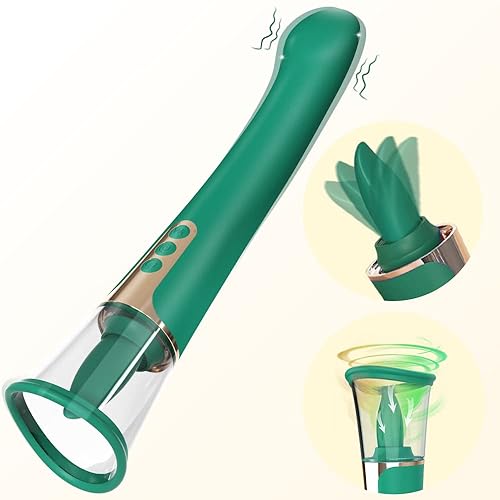 Sucking Licking G spot Dildo Vibrator Wand, Adult Toys for Women, Vibrating Dildos Vibrators Sex Toys for Her Woman, Suction Vagina Nipple Sex Toy Clitoris Vibrator for Woman, Clitoral Stimulator