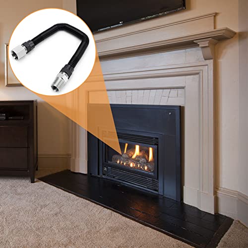 Stanbroil 1/2" Od X 3/8" Id 12" Non-Whistle Flexible Flex Gas Line Connector Kit For Ng Or Lp Fire Pit And Fireplace #TOP6