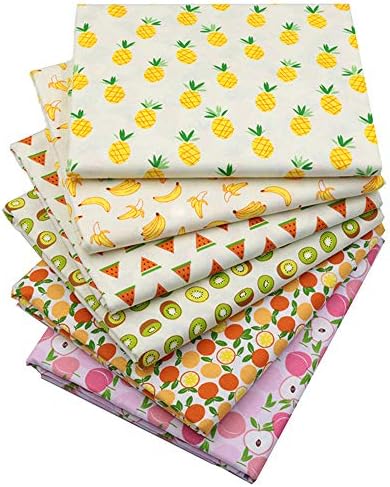 Hanjunzhao Fruit Candy Fat Quarters Fabric Bundles, Quilting Fabric for Sewing Crafing,18 x 22 inches