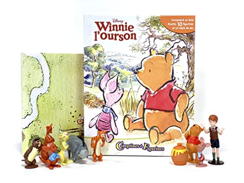 Disney Winnie l'Ourson Comptines et Figurines - Livre illustré, 10 figurines, tapis de jeu