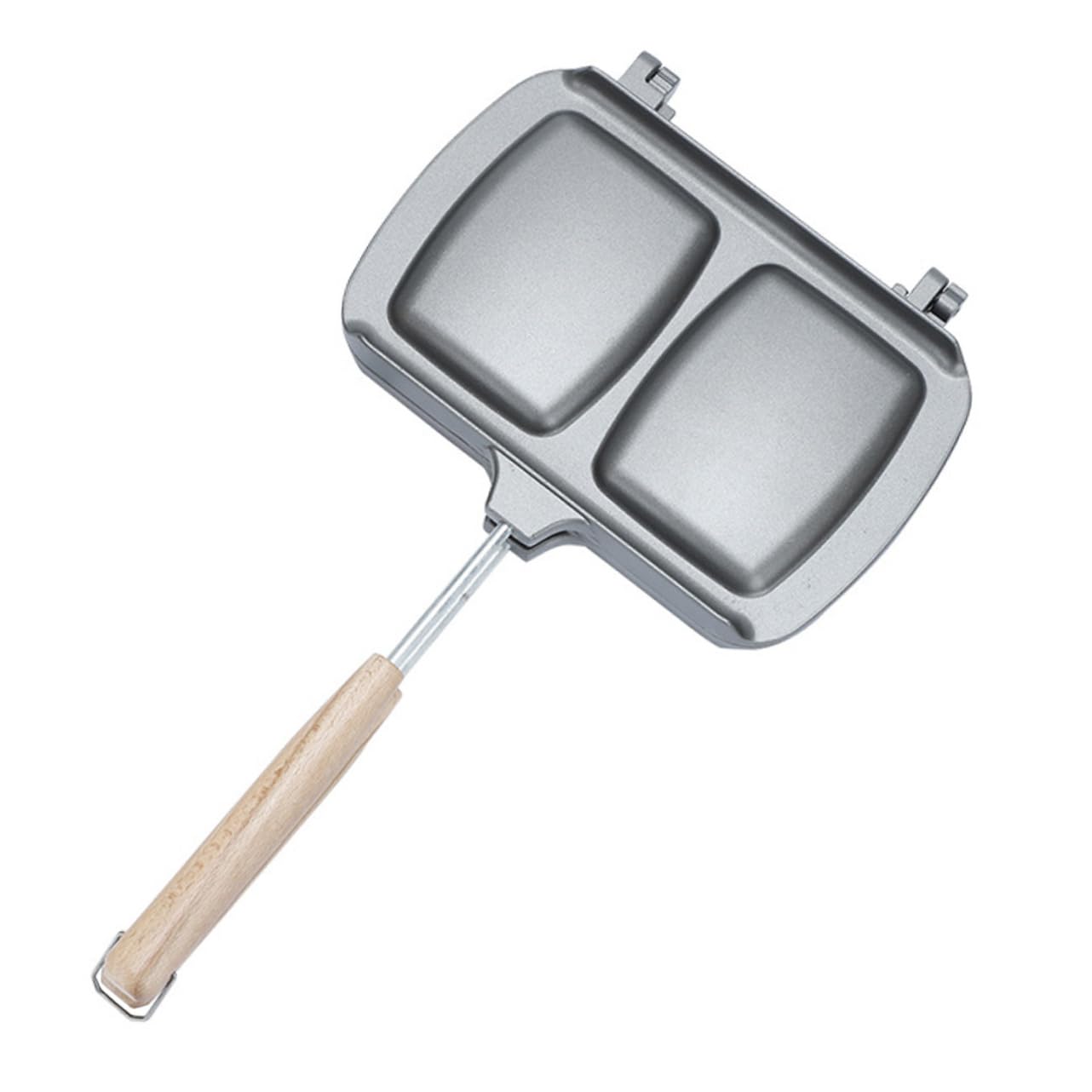 HOLIDYOYO Double Sided Non Stick Breakfast Sandwich Maker Outdoor Indoor Use Versatile Frying Pan for Gas Induction Cookers Bread Baking Plate for Tasty Sandwiches