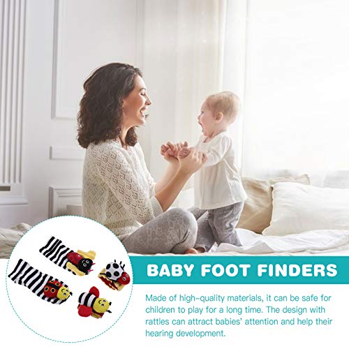 Toyvian 1 Conjunto de Meias de Bebê de Inseto Macio de Abelha Brinquedos Chocalhos para O Pulso E Me