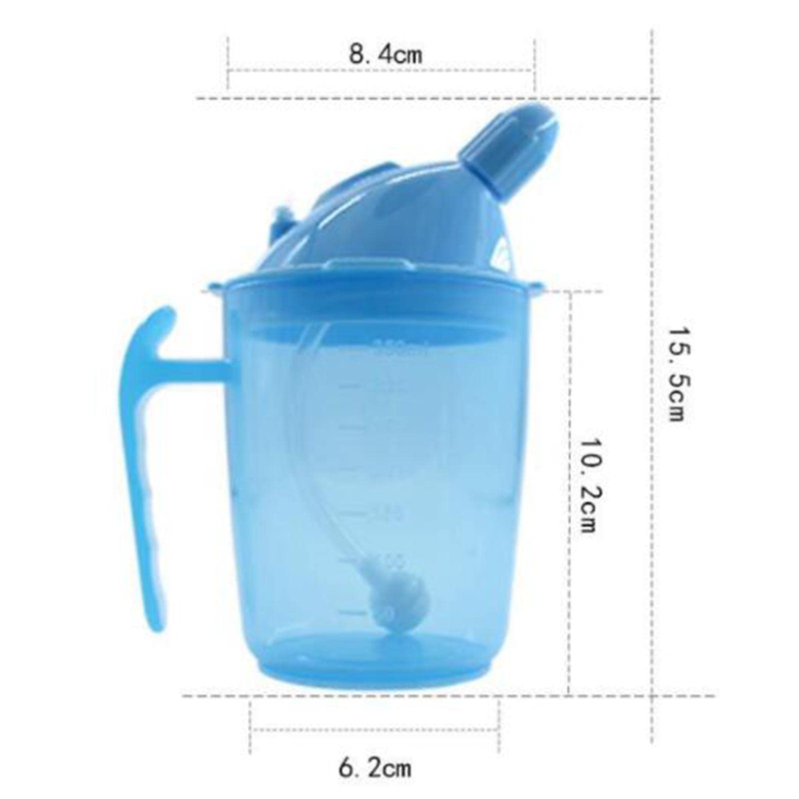 Juego de 5 vasos de paja a prueba de polvo para maternidad, ancianos, discapacitados, color azul