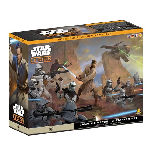 Asmodee Star Wars Legion Galactic Republic Starter Set - Tabletop Miniatures Game, Strategy Game for Kids and Adults, Ages 14+, 2 Players, 90 Min Playtime
