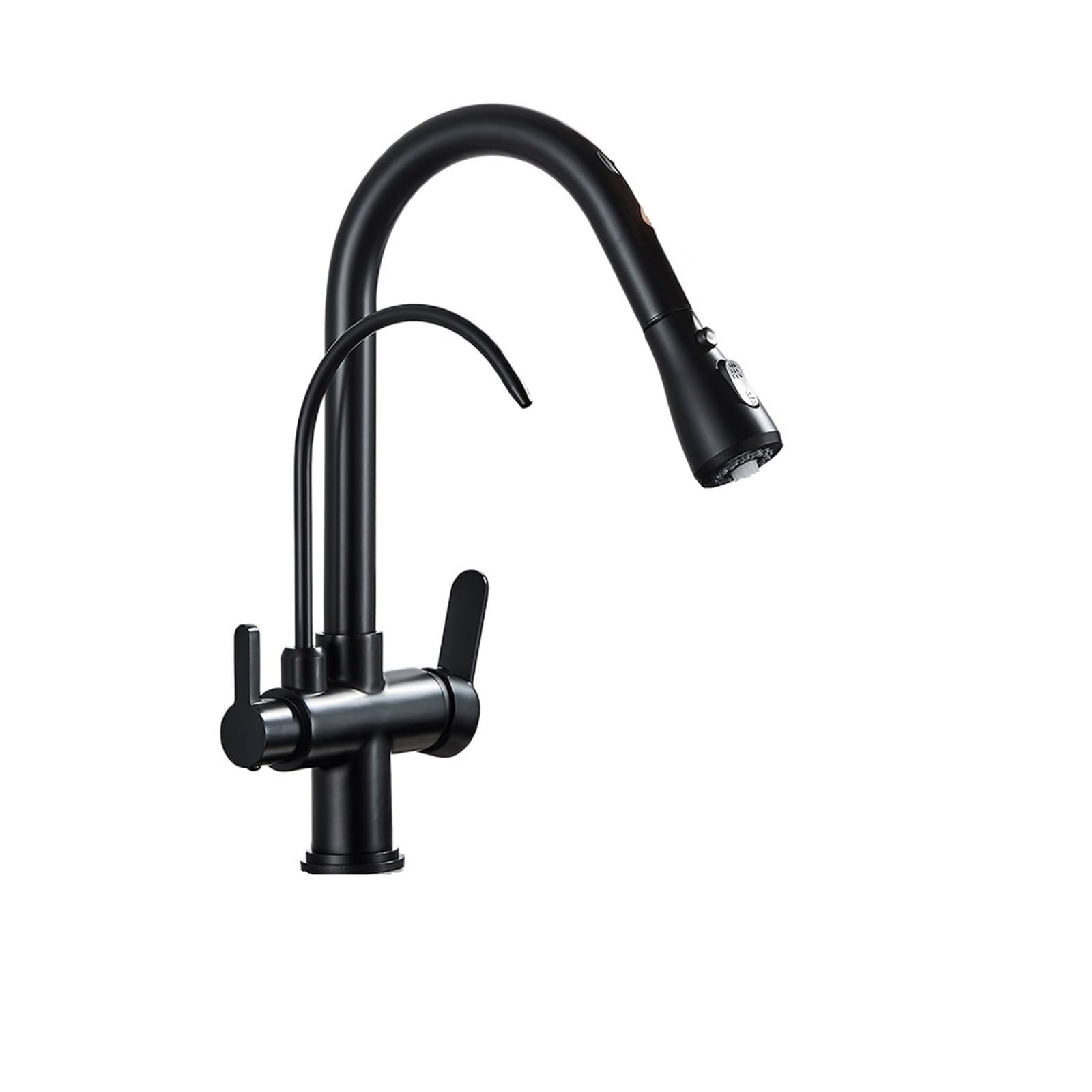 BHFPFZA Antique Matte Black Touch Sensor Kitchen Faucet with Swivel Sprayer Easy to Install Water Filter Mixer Tap for Modern Homes