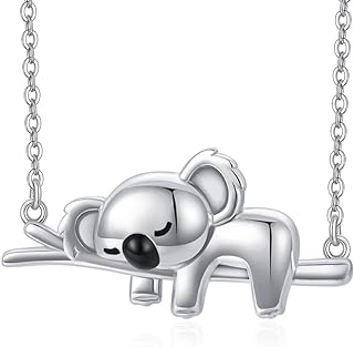 Koala Necklace 925 Sterling Silver Cute Animal Koala Bear Jewelry Koala Gifts for Women Girls Animal Lovers