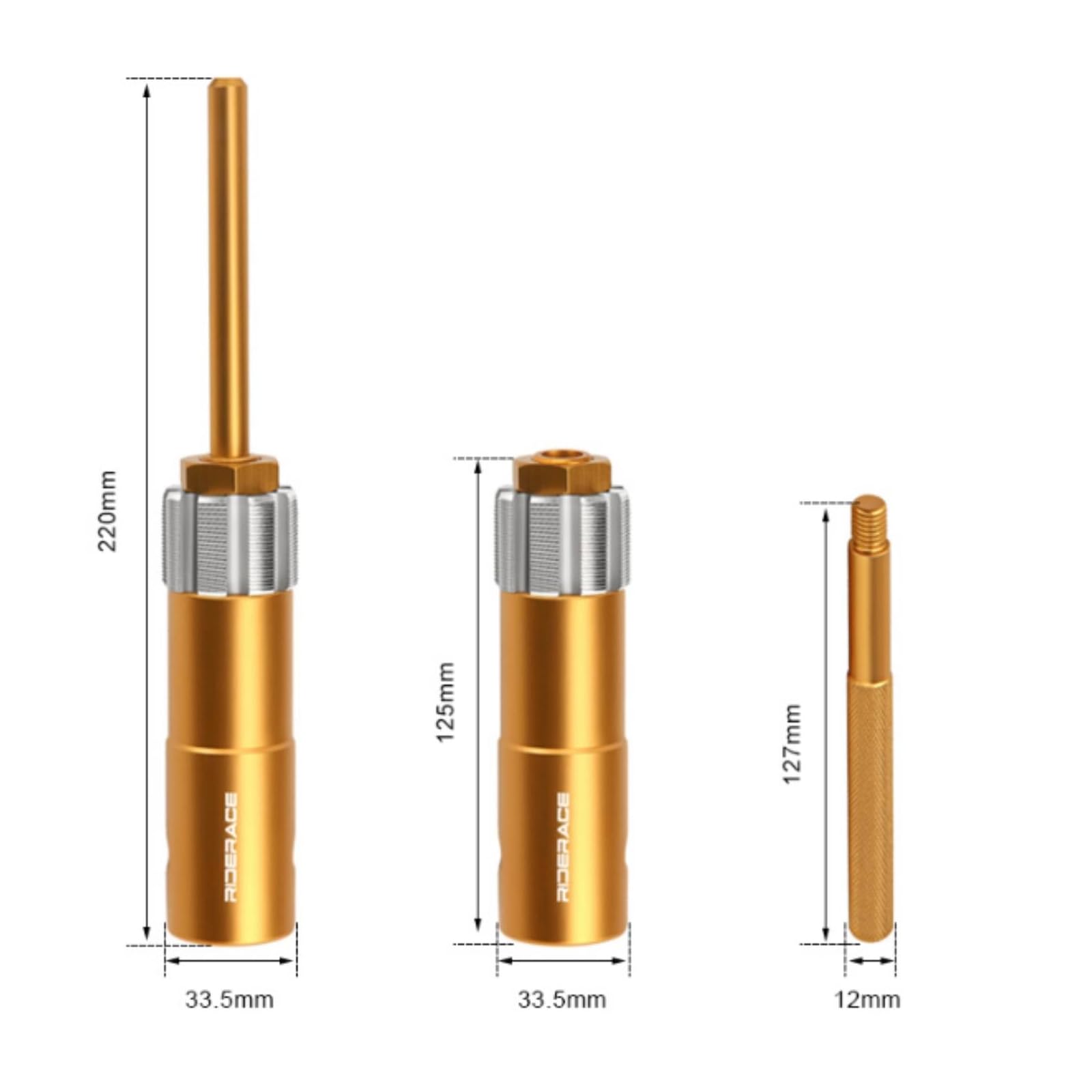 Bc1.37x24 tretlagerwerkzeug cnc-gefräst tretlager-gewindeschneider goldfarben tretlagergewindebohrer