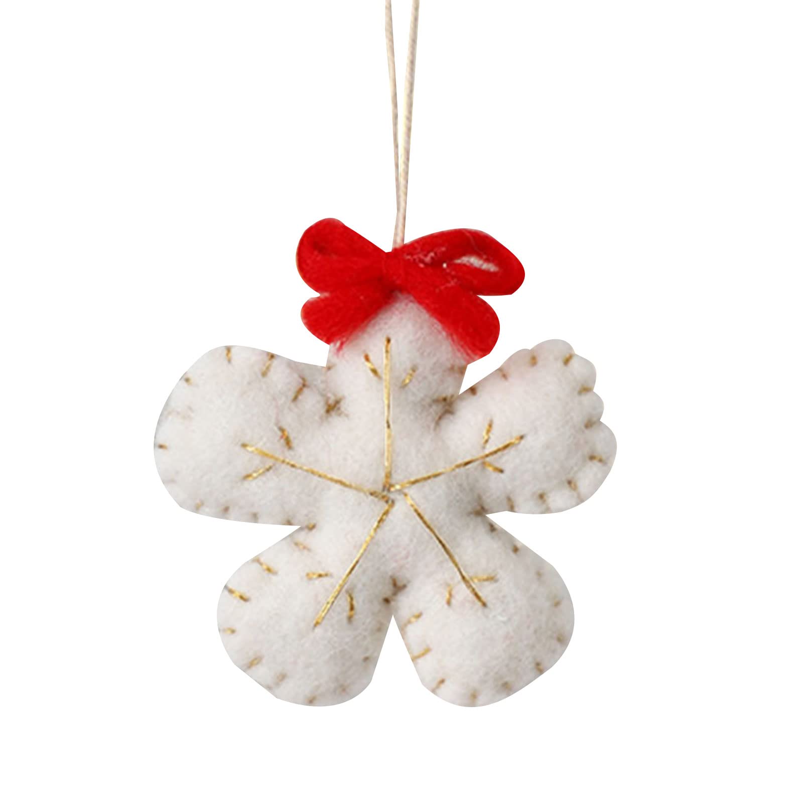 Kalttoy White Snowflake Felt Christmas Tree Pendant Cartoon Christmas Tree Decor Supplies Household For Wedding Birthday Party Background Decor Pendant