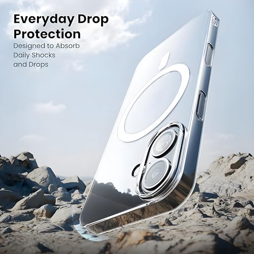 Image of Anti-Yellow Clear Case for iPhone 16 | UV Shield | Compatible with MagSafe | Drop Protection | Crystal Clear (TPU + Polycarbonate)