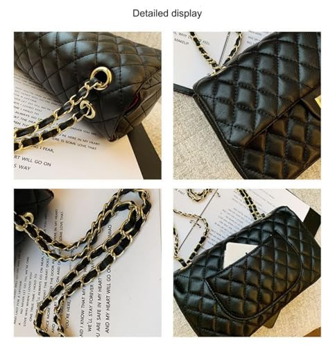 Image of Fashion Trendy Ladies Side Bags Small Chain Leather Fabric Women Purse Handbags Shoulder Bags | Fashion