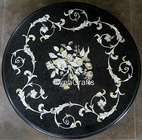 24 x 24 Inches Round Shape Coffee Table Top Beautiful Mother of Pearl