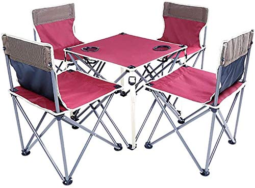 Topinged Pieghevole 4 sedie e tavoli Set Portatile...