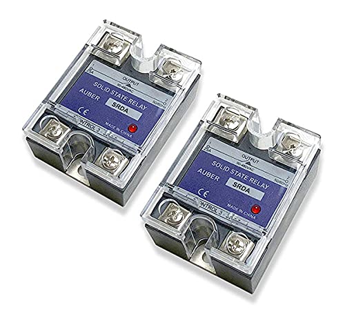 2 PCS Auber SRDA25 25A AC Solid State Relay SSR for PID Temperature Control