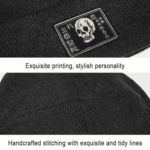 Image of Cool Graphic Beanie for Men and Women - Black