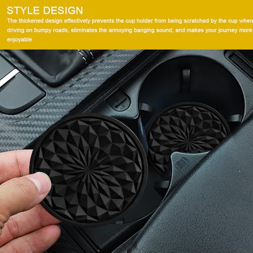 Portavasos para carro set 4 piezas 7 cm negro miniatura 4