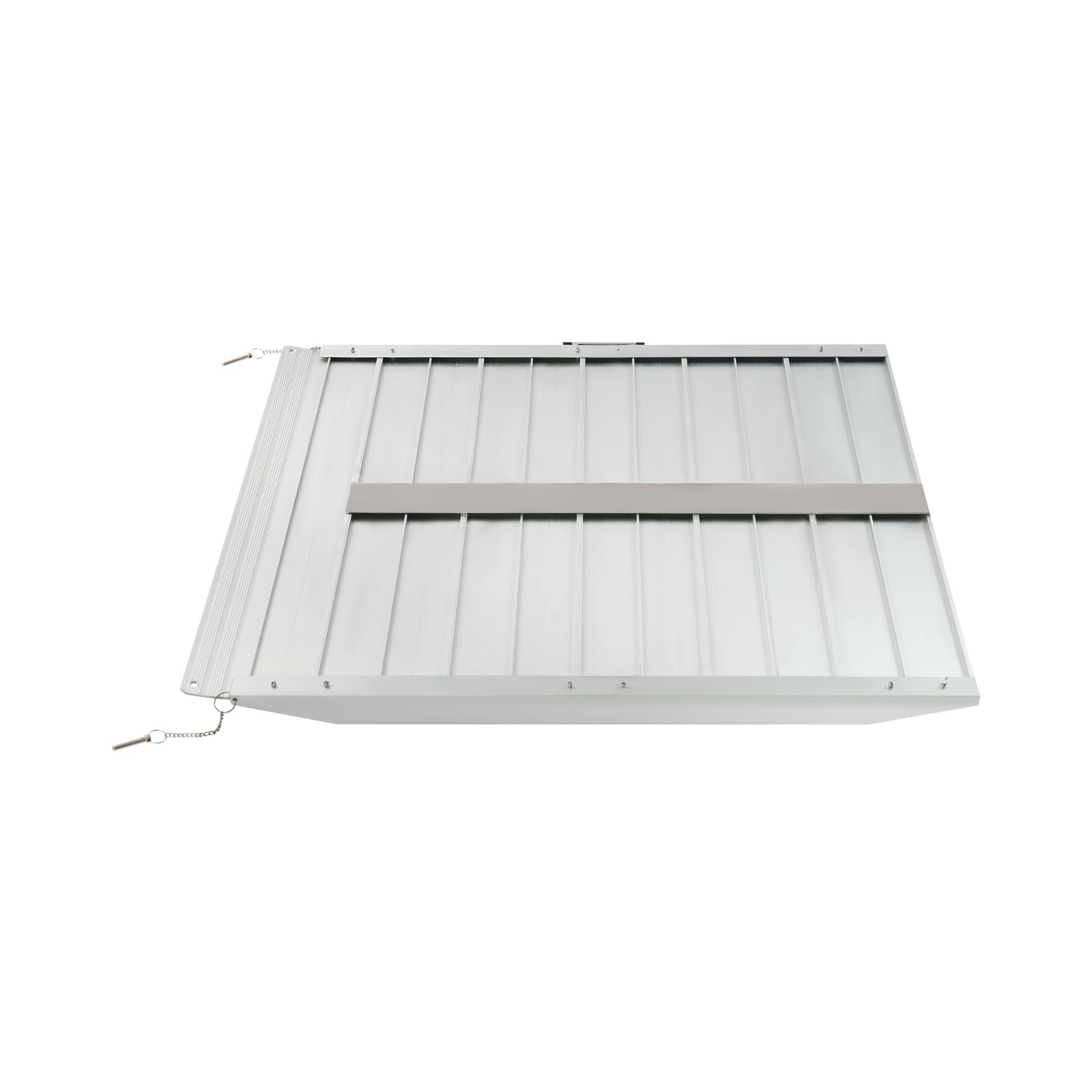 Rampa para silla de ruedas de aleación de aluminio, 272 kg, capacidad de carga, 91,5 x 73 x 5 cm, dimensiones de 72 cm, ancho útil, rampa de aluminio, altura de umbral, asa de transporte, superficie