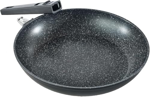 Set de 3 poêles effet pierre noir Royal Swiss robustes et compatibles induction - 5