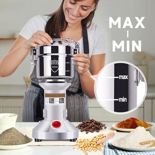 Goldtouch 550G Grain Mill Grinder 2000W Electric Stainless Steel Grain Grinder High-Speed Pulverizer Powder Machine For Dry Wheat thumb #5