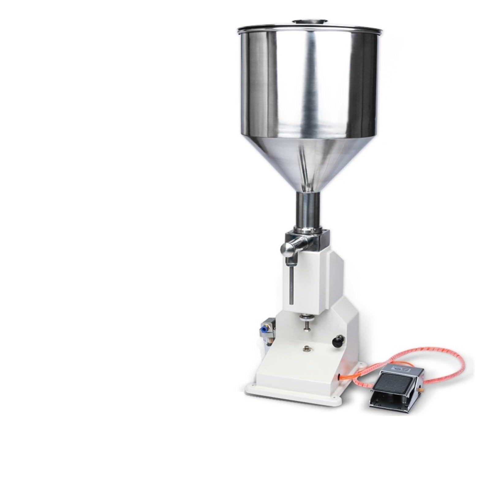 CUDTAPI - Paste And Liquid Bottle Filling Machine Stainless Steel Piston Manual Pedal Cream Shampoo Honey Viscous Filler Liquid Paste Filling Machine(10-100ml)