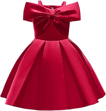 Cichic Elegant Girls Dress Special Occasion Satin Gowns for 2-10Years Kid