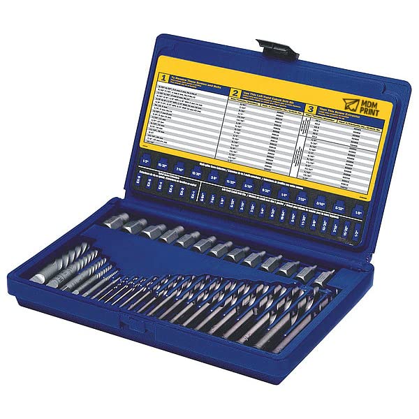 Screw Extractor/Drill Set, 35 Pcs