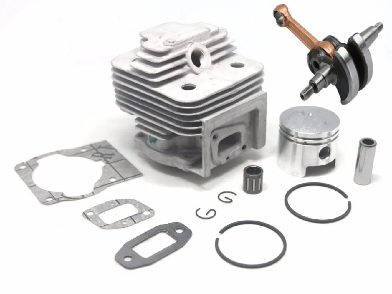 Kit albero motore pistone cilindro da 40 mm e 44 mm, compatibile con decespugliatore 43CC 52CC 1E44F-5 44F-5 44-5 BG520 CG520 CG430 1E40F-5 40-5 (40-5 40 mm)