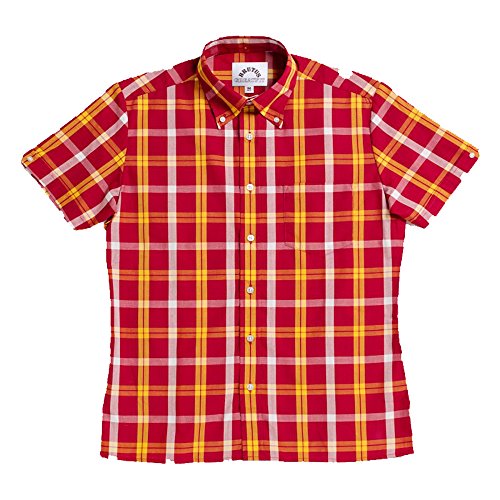 Brutus - Camicia Casual - Uomo Brick Red/Yellow