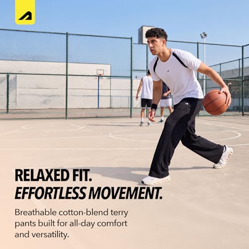 Image of Boldfit Track Pants for Man Wide Leg Baggy Track Pants Cotton Blend Baggy Trackpants for Men Korean Wide Leg Pants for Men Lower for Man Casual Trousers & Lounge Joggers with Pockets