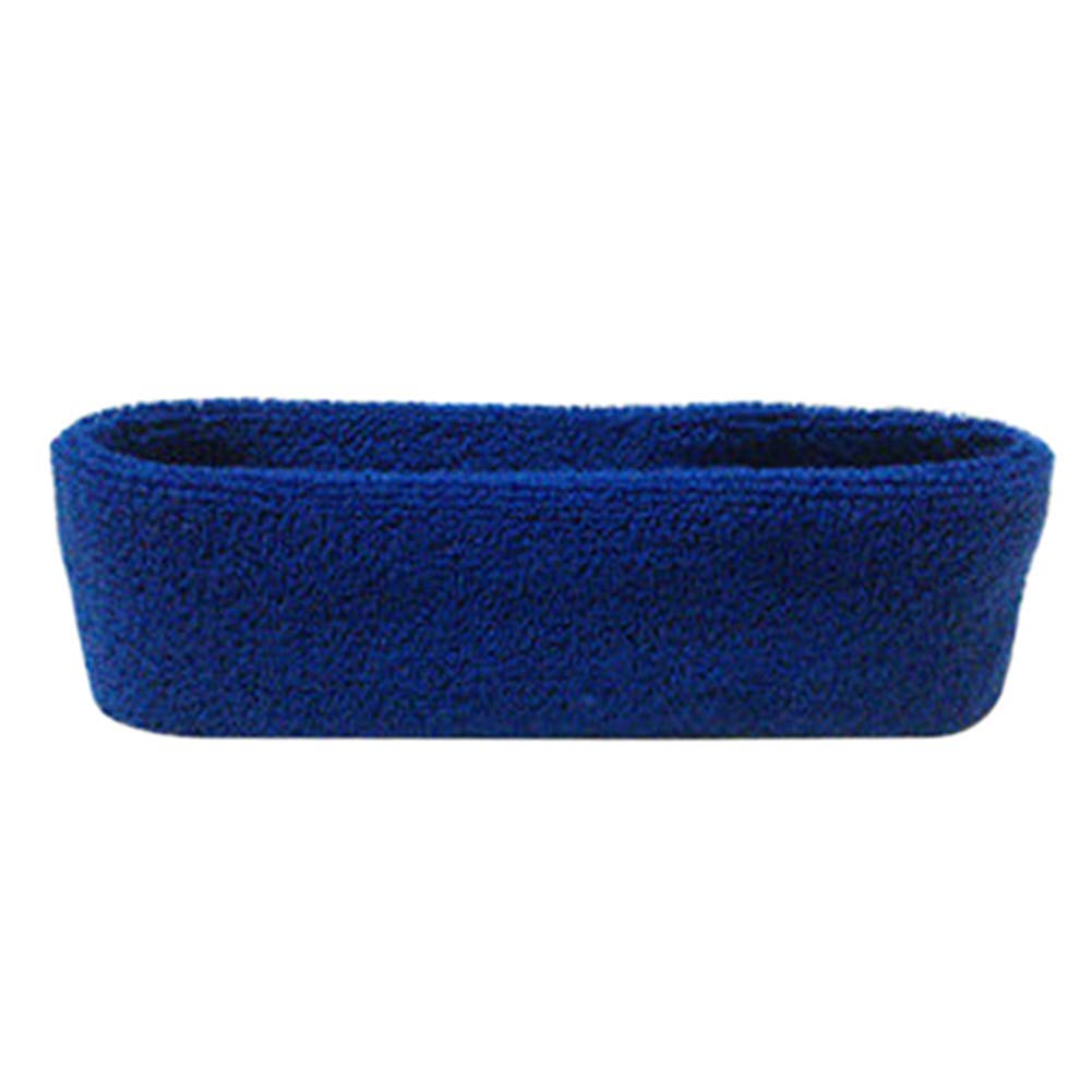 jiashemeng Fashion Women Men Sport Sweat Sweatband Headband Yoga Gym Stretch Head Hair Band, Ideal for Sports/Yoga/Pilates/Dancing/Running/Cycling/Fitness Exercise/Travel Sapphire Blue