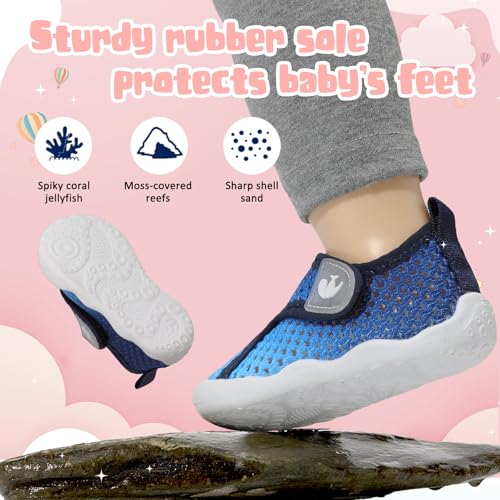 FEETCITY Wide Baby Water Shoes Boys Girls Barefoot Shoes Quick-Dry Kids Aqua Socks for Beach Swim Pool4