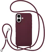 Case Capa Capinha Com Cordão Alça Transversal Para iPhone 17 NORMAL (MARSALA)