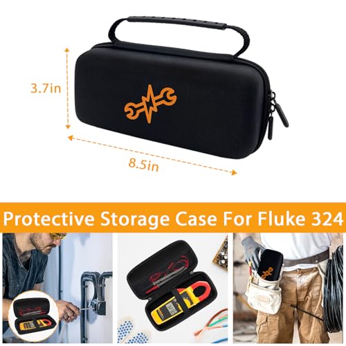 Image of Klawdsky Hard Tool Carrying Case for Fluke 323 /324 /325 /303 /305 Clamp Multimeter FC True RMS Meters(Case Only) (Pack of 3)