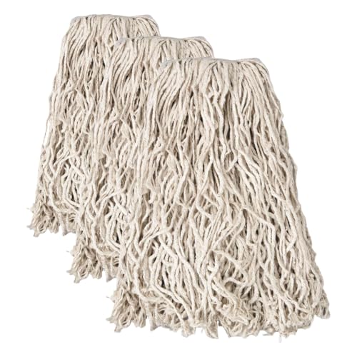 Rubbermaid Commercial Products Value Pro Medium 20 OZ Cotton Wet Mop, 1" Headband, White, for General Purpose Floor Cleaning or One-Time Use image 4