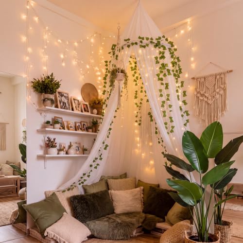 Thenshop 8 Pcs Enchanted Forest Decor Bed Canopy Light Vine Reading Corner