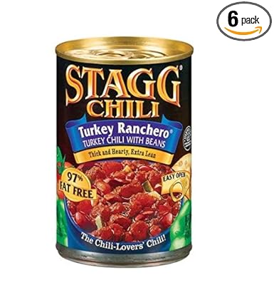 Stagg, Turkey Ranchero Chili with Beans, 15oz Can (Pack of 6)