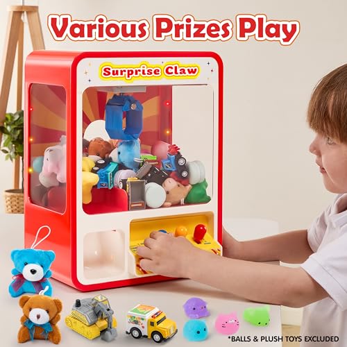 Claw Machine Arcade Toy for Kids: LED Light, Sound, Rechargeable - Perfect Gifts for Ages 3+