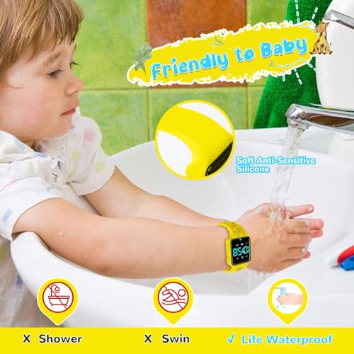 Image of Potty Training Watch for Toddlers with Countdown, Magnetic Charging, Flashing Lights, Fun Music or Vibration Alerts - Waterproof Interactive Toilet Training Reminder for Boys & Girls Ages 2-9