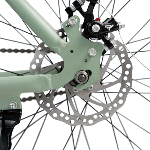 Image of LUCIFIRE Invalid||MTB||Light Weight Aluminum Frame|| Dual DISC Break|| Suspension Fork||Single Speed ||Nylon Tyres|BLK /Green|29T