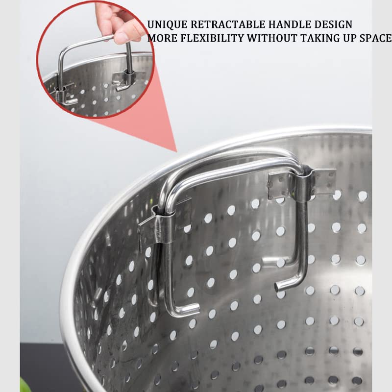 Edelstahl-Dampfgarer, 27 Qt/45 Qt/63 Qt Edelstahl-Suppentopf, großer Kochtopf für Krabben, Meeresfrüchte, Kochtopf, Outdoor-Propan, Truthahn-Fritteusentopf, vielseitiger Topf für Wasserbad, Hummer, 40
