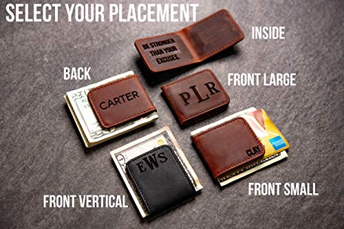 Personalized Leather Magnetic Money Cash Clip The Palm Beach by Left Coast Original3