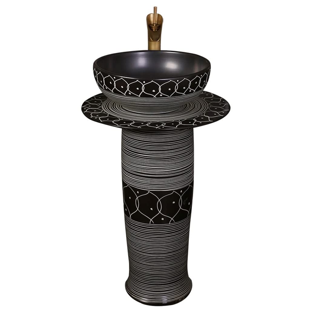 Buy Corner Pedestal Bathroom Sink Pedestal Sink Ceramic Freestanding