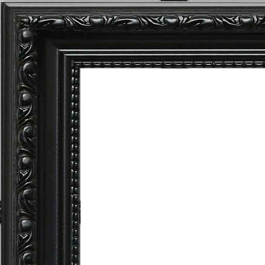 TradeZilla Antique Style Ornate Shabby 50x65cm Poster/Picture Frame Size| Black Colour MDF Solid wood & HD Perspex | Landscape & Portrait Display |Gift Wall Art Gallery Home Décor (Black)