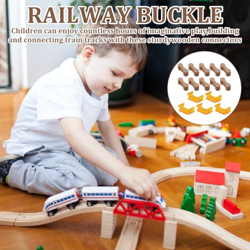 10 Stück Holzeisenbahn Zubehör Verbindungsstücke Zubehör Holzeisenbah Erweiterung Verbindungsstücke Holzeisenbahn Verbinder Schienen Holzschienen Verbinder Schienen Holzeisenbahn Mit 5 Brückenclip