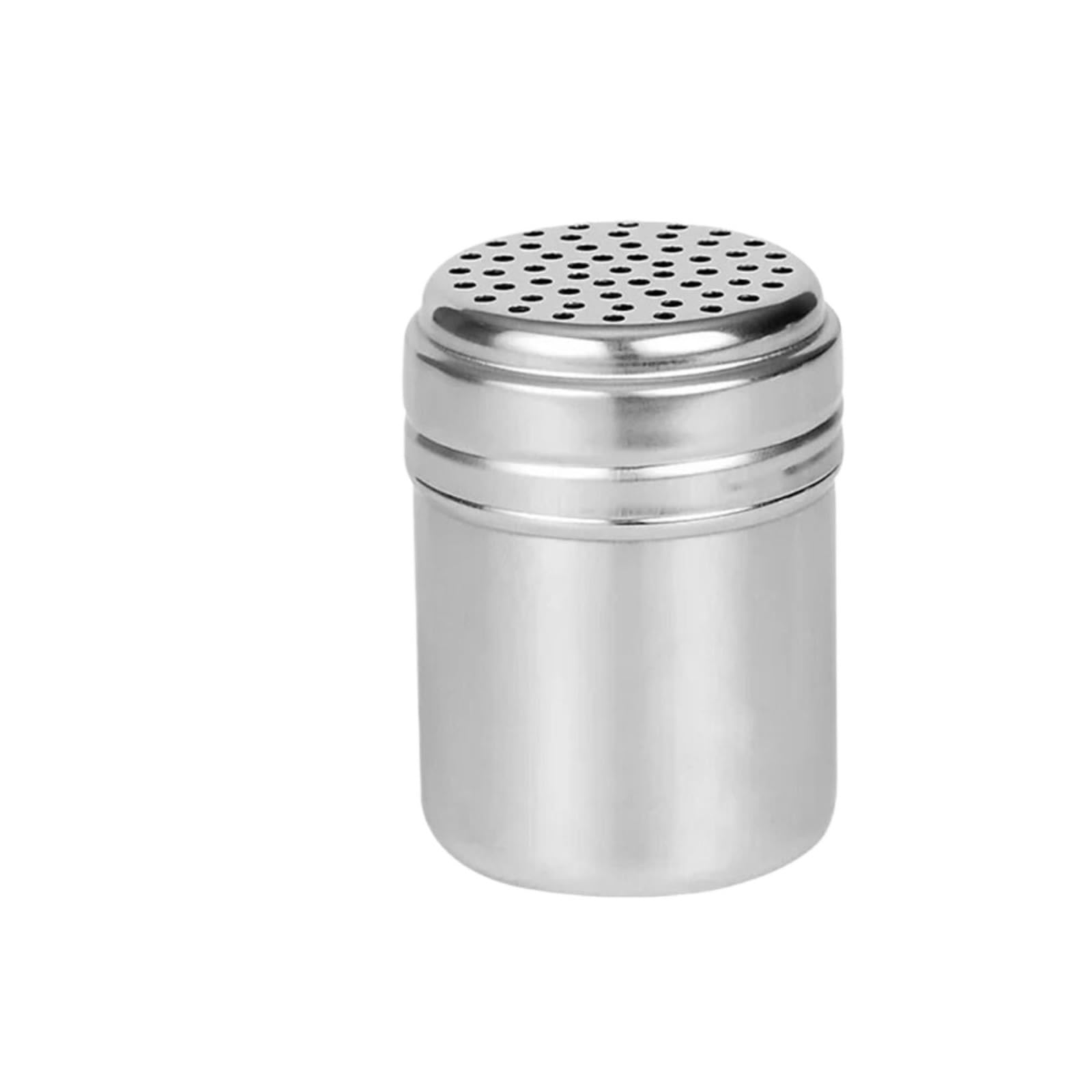 Frasco de condimento Acero Inoxidable 3 Piezas, Botella azúcar y Sal para Casa | Tapa giratoria, utensilios de cocina, especias, pimentero, tarro de especias(L-Single use)